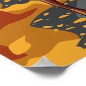 Spooky Ghost with Lantern in Autumn Forest Poster (Ecke)