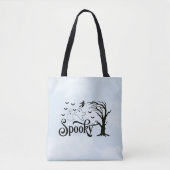 Spooky Ghosts Bats Blue Sky Wolken Halloween Tasche (Vorderseite)