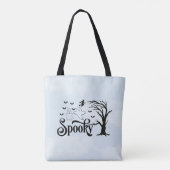 Spooky Ghosts Bats Blue Sky Wolken Halloween Tasche (Rückseite)