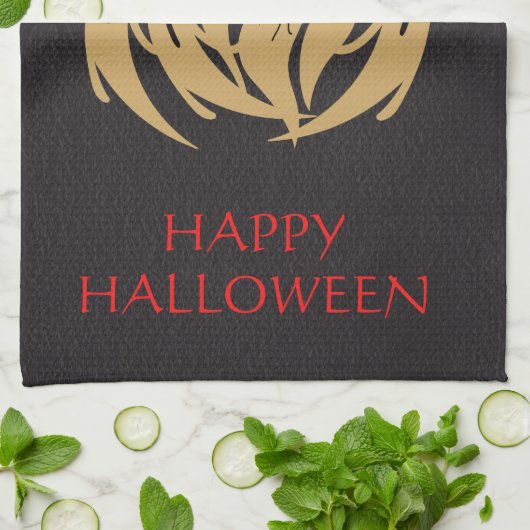 Spooky Ghosts & Bats Halloween Custom Geschirrtuch (Gefaltet)