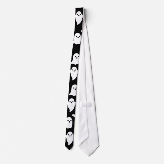 Spooky Ghosts Halloween necktie - KRAWATTE HARD - (Rückseite)