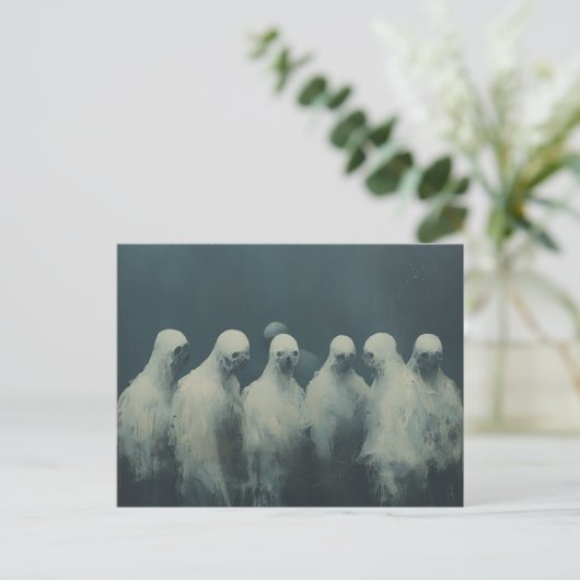 Spooky Ghosts Postkarte (Stehend Vorderseite)