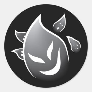 Spooky Ghosts Runder Aufkleber