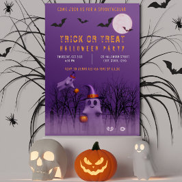 Spooky Ghosts Trick oder Treat Halloween-Party Einladung
