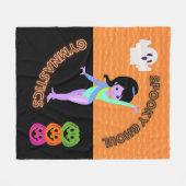Spooky Ghoul Gymnastik Monster Gymnastik Halloween Fleecedecke (Vorderseite (Horizontal))