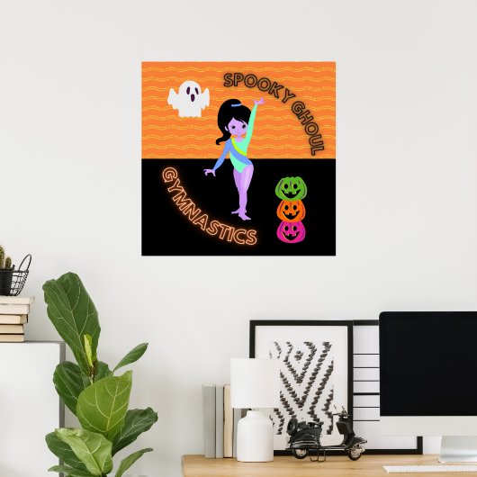 Spooky Ghoul Gymnastik Monster Gymnastik Halloween Poster (Heimbüro)