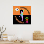 Spooky Ghoul Gymnastik Monster Gymnastik Halloween Poster (Küche)