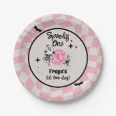 Spooky Ghoul Halloween First Birthday Pappteller (Vorderseite)