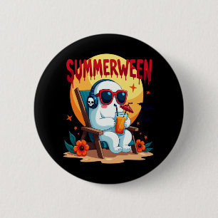 Spooky Ghoul Summer, Happy Summerween Button