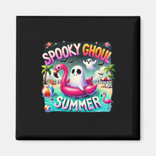 Spooky Ghoul Summer Niedlich Ghost Flamingo Hallo Magnet