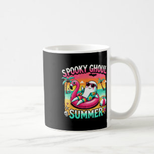 Spooky Ghoul Summer Niedlich Ghost Flamingo Summer Kaffeetasse