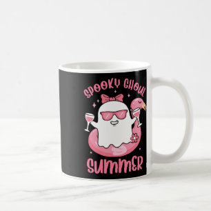 Spooky Ghoul Summer Niedlich Ghost Flamingo Summer Kaffeetasse