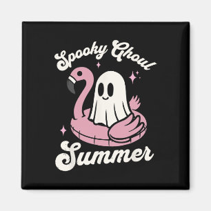 Spooky Ghoul Summer Niedlich Ghost Flamingo Summer Magnet