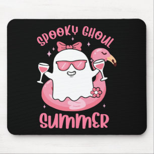 Spooky Ghoul Summer Niedlich Ghost Flamingo Summer Mousepad