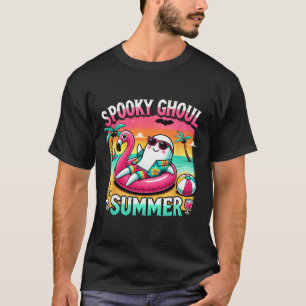 Spooky Ghoul Summer Niedlich Ghost Flamingo Summer T-Shirt