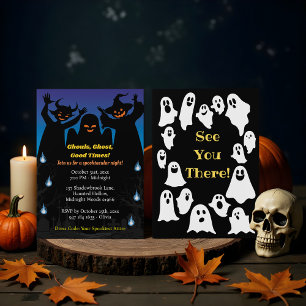 Spooky Ghouls Shadow Halloween-Party Einladung