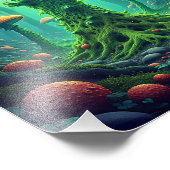 Spooky Giant Mushroom Fotodruck (Ecke)