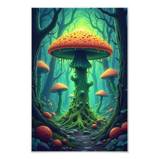 Spooky Giant Mushroom Fotodruck (Vorne)
