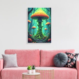 Spooky Giant Mushroom Leinwanddruck