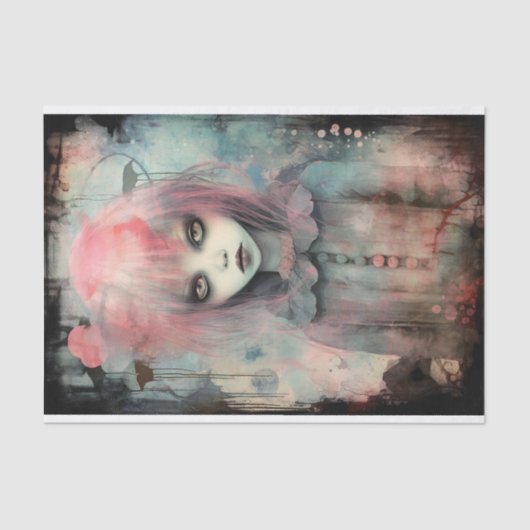 Spooky Girl 10 Decoupage Paper Seidenpapier (Vorderseite)