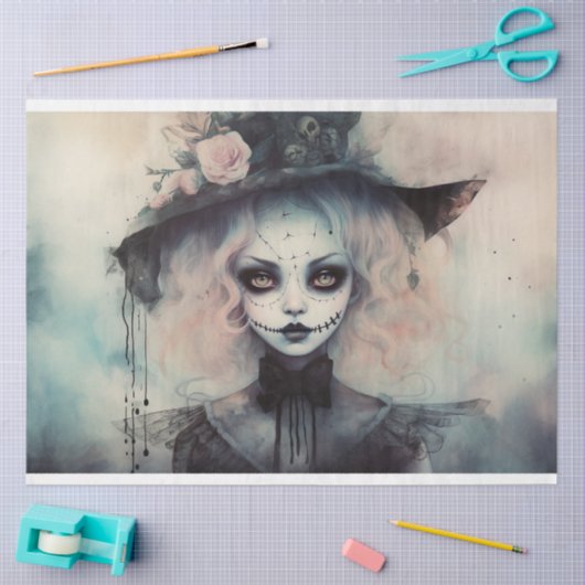 Spooky Girl 5 Decoupage Paper Seidenpapier (Basteln)