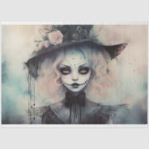Spooky Girl 5 Decoupage Paper