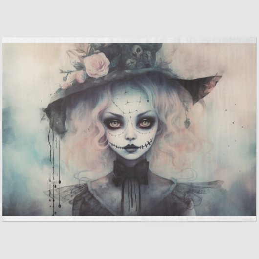 Spooky Girl 5 Decoupage Paper Seidenpapier (Vorderseite)