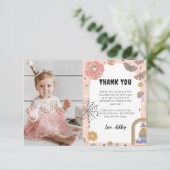 Spooky Girl Ghost Geburtstag Foto Danke Karte (Stehend Vorderseite)