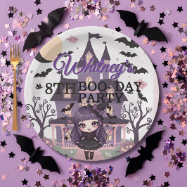 Spooky Girl Lila Birthday Party Pappteller
