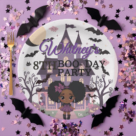 Spooky Girl Lila nach dem Puff Geburtstagsparty Pappteller