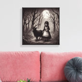 Spooky Girl with Goat Black Phillip Spuk Forest Leinwanddruck (Insitu (Wohnzimmer))