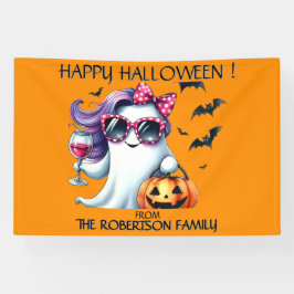 Spooky Girly Ghost Halloween  Banner