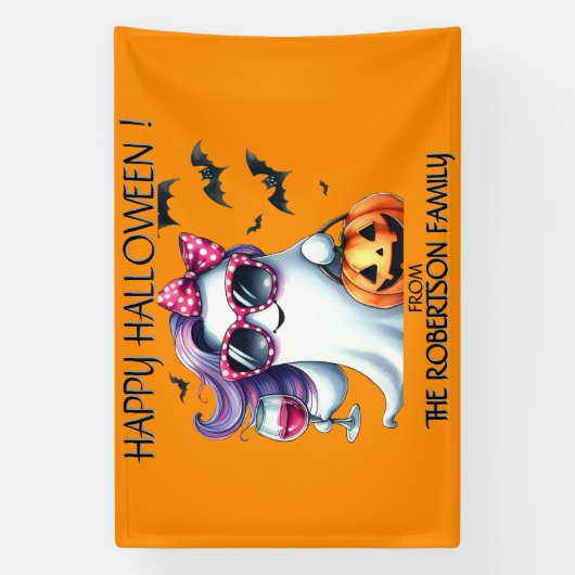 Spooky Girly Ghost Halloween  Banner (Vertikal)