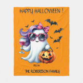 Spooky Girly Ghost Halloween Fleecedecke (Vorderseite)