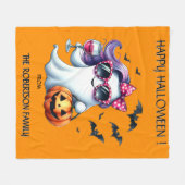 Spooky Girly Ghost Halloween  Fleecedecke (Vorderseite (Horizontal))