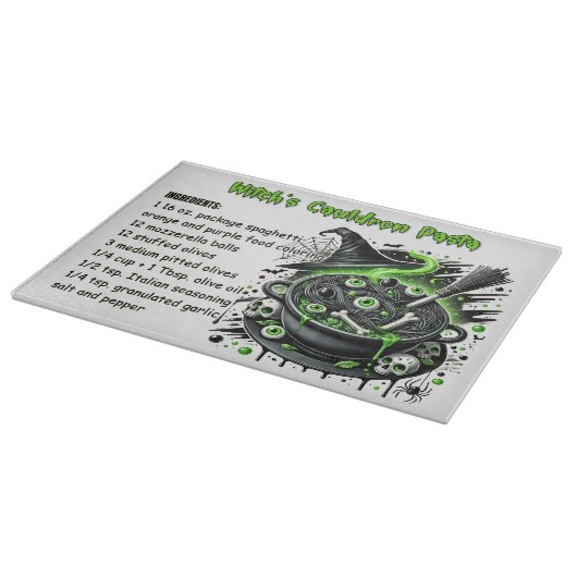 Spooky Glas Cutting Board für Halloween Küche Schneidebrett (Ecke)