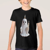 Spooky Glow: Das Spuk Kerzenschloss Tri-Blend Shirt (Vorderseite)