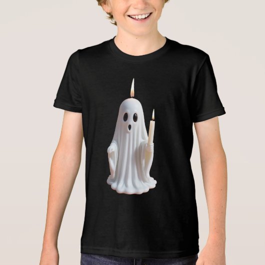 Spooky Glow: Das Spuk Kerzenschloss Tri-Blend Shirt (Vorderseite)