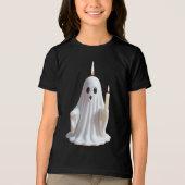 Spooky Glow: Das Spuk Kerzenschloss Tri-Blend Shirt (Vorderseite)
