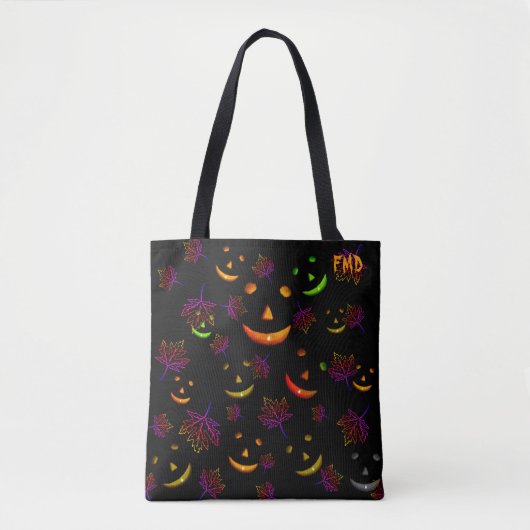 Spooky Glow Happy Jack-O'-Laterne Tasche (Vorderseite)