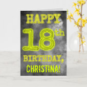 Spooky Glows Aura sehen "GLÜCKLICH 18. GEBURTSTAG" Karte (Gelbe Blume)