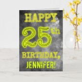 Spooky Glows Aura sehen "GLÜCKLICH 25. GEBURTSTAG" Karte (Gelbe Blume)