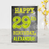 Spooky Glows Aura sehen "GLÜCKLICH 29. GEBURTSTAG" Karte (Gelbe Blume)