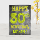 Spooky Glows Aura sehen "GLÜCKLICH 30. GEBURTSTAG" Karte (Gelbe Blume)