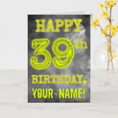 Spooky Glows Aura sehen "GLÜCKLICH 39. GEBURTSTAG" Karte (Gelbe Blume)