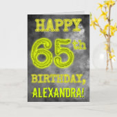 Spooky Glows Aura sehen "GLÜCKLICH 65. GEBURTSTAG" Karte (Gelbe Blume)