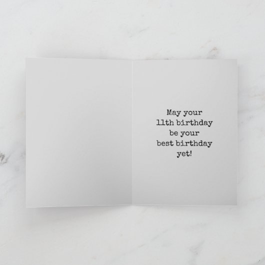 Spooky glühende Aura Look "11 JAHRE ALT!" + Name Karte (Innenseite)