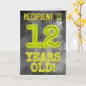 Spooky glühende Aura Look "12 JAHRE ALT!" + Name Karte (Gelbe Blume)