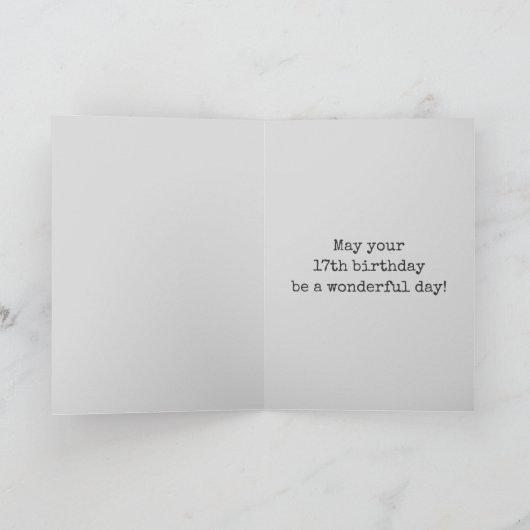 Spooky glühende Aura Look "17 JAHRE ALT!" + Name Karte (Innenseite)