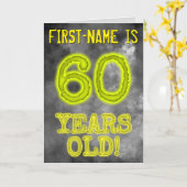 Spooky glühende Aura Look "60 JAHRE ALT!" + Name Karte (Gelbe Blume)